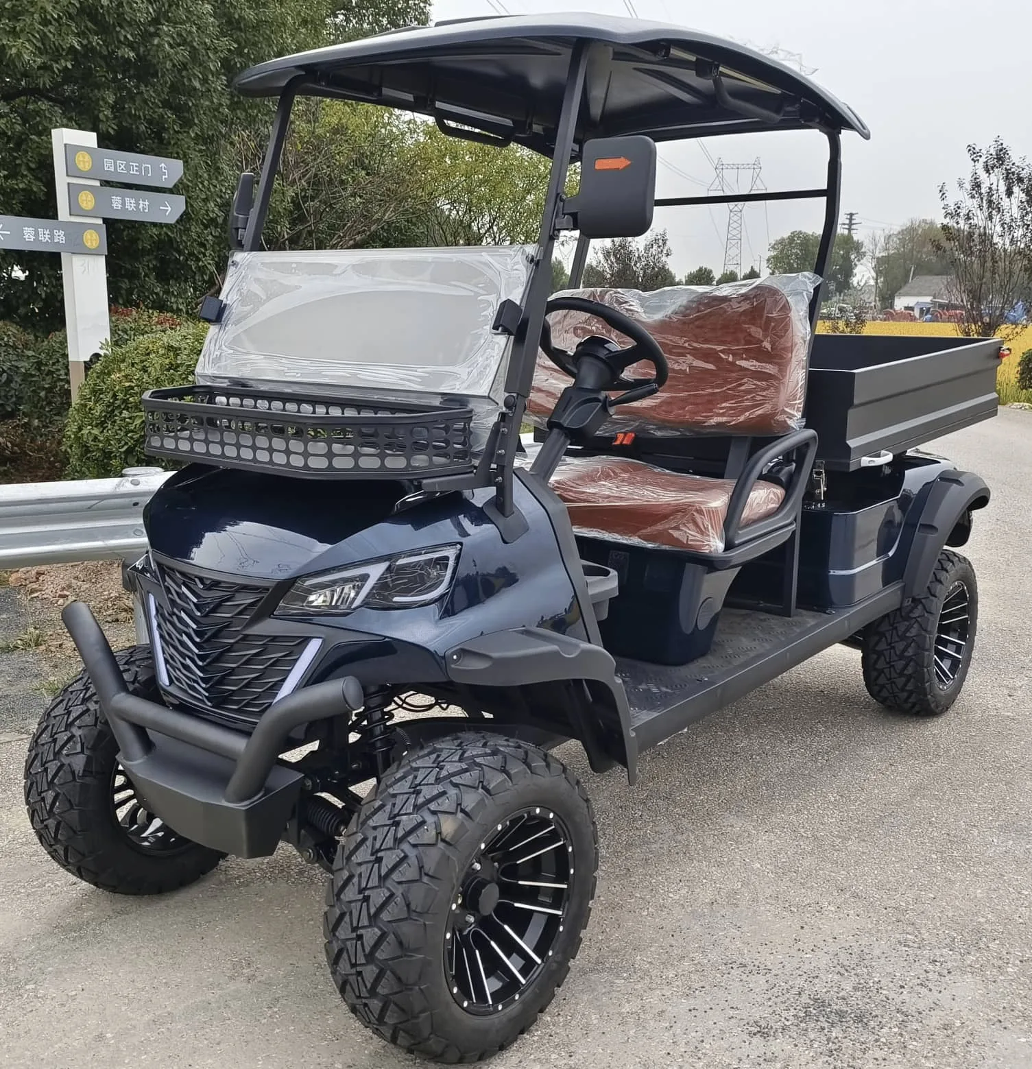 Carrinho de golfe elétrico F4GH20B-F01 — 2 lugares — azul-escuro