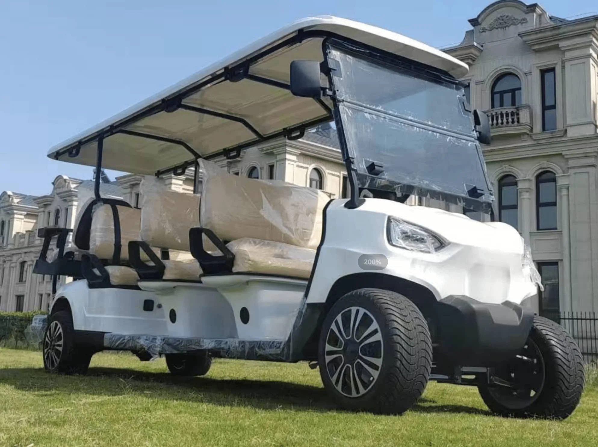 Veículo elétrico turístico F4GF62A — 8 lugares — branco