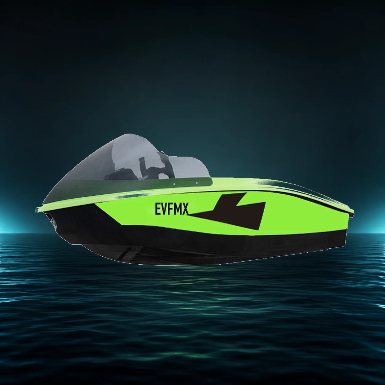 Mini jet boat elétrico EVFMX V1 — 2 lugares